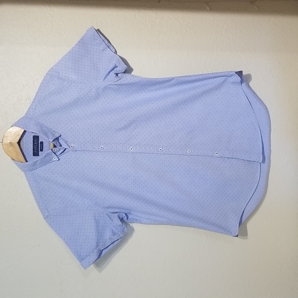 Zara man slim fit button down shirt lg